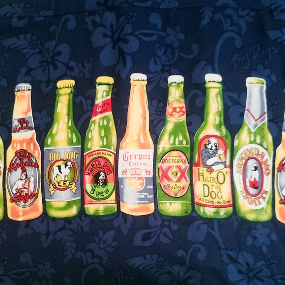 Big Dogs Brand Button Up Blue Shirt Size XL - Picture 6 of 7